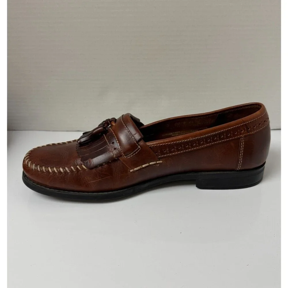 GH Bass Weejuns Kiltie Tassel Men's Loafer 10.5 D Brown